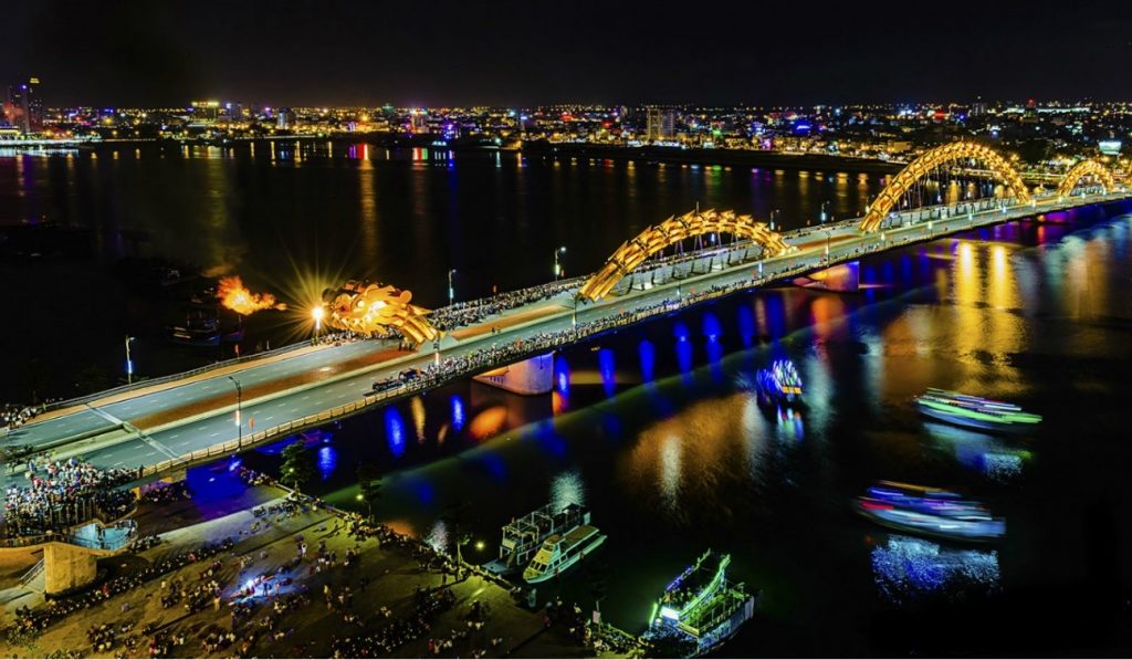 cau rong da nang ve dem